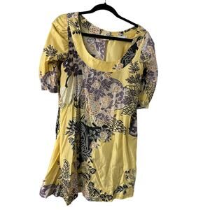 Y2K Yellow Floral Mini Dress‎  2000s Aesthetic, Cottagecore & Coquette Style